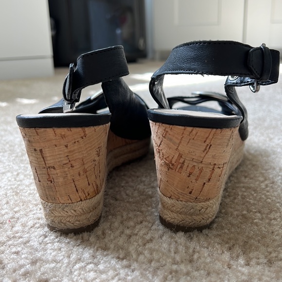 FRANCO SARTO LEATHER WEDGE SLING BACKS 8.5 - Picture 5 of 7